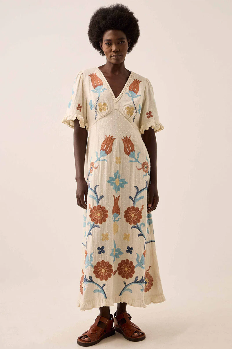 Odeline Embroidered Dress
