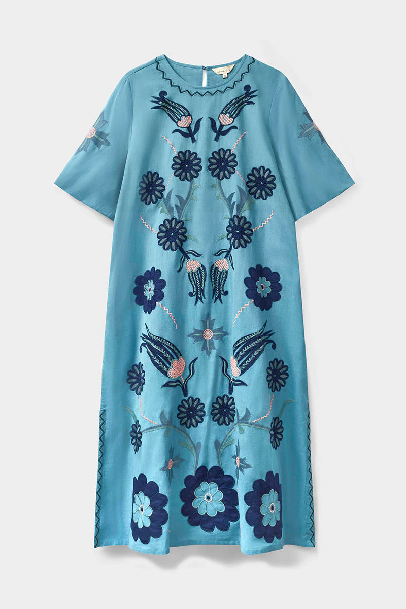 Anyar Applique Placement Embroidery Dress 2