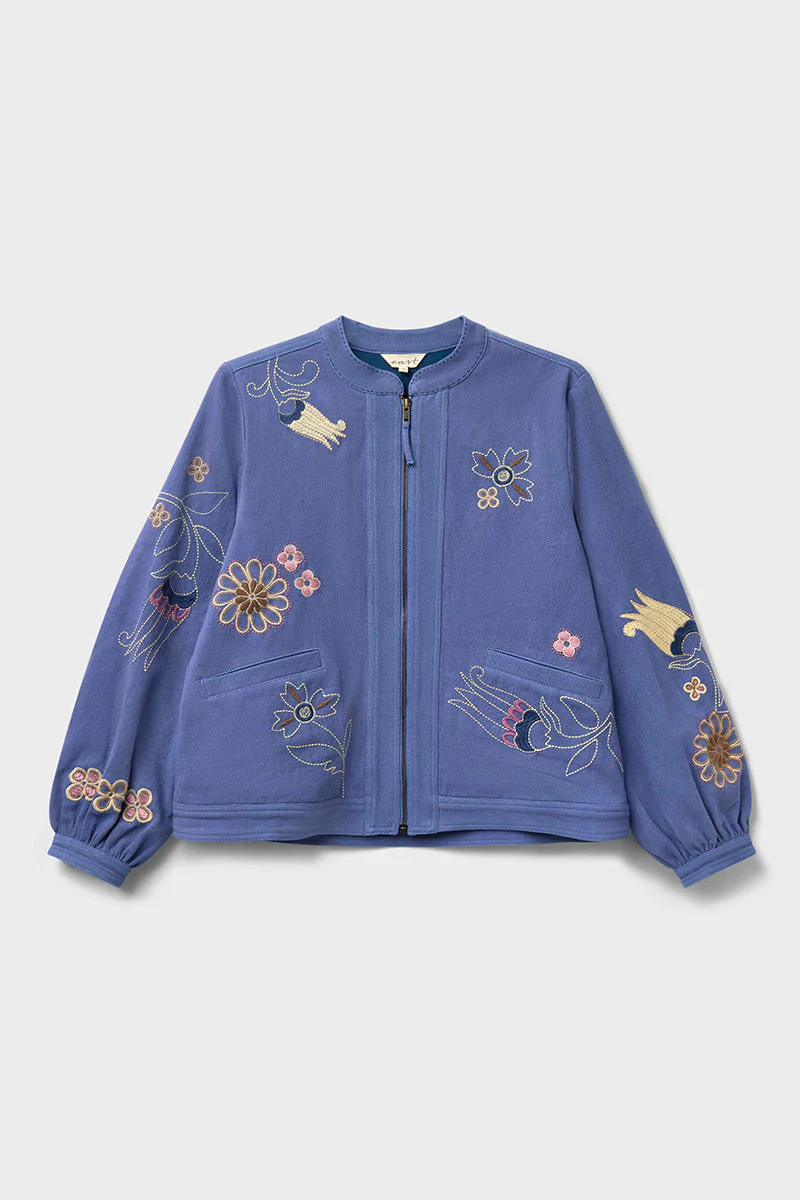 Anyar Botanical Embroidered Cotton Twill Jacket 2